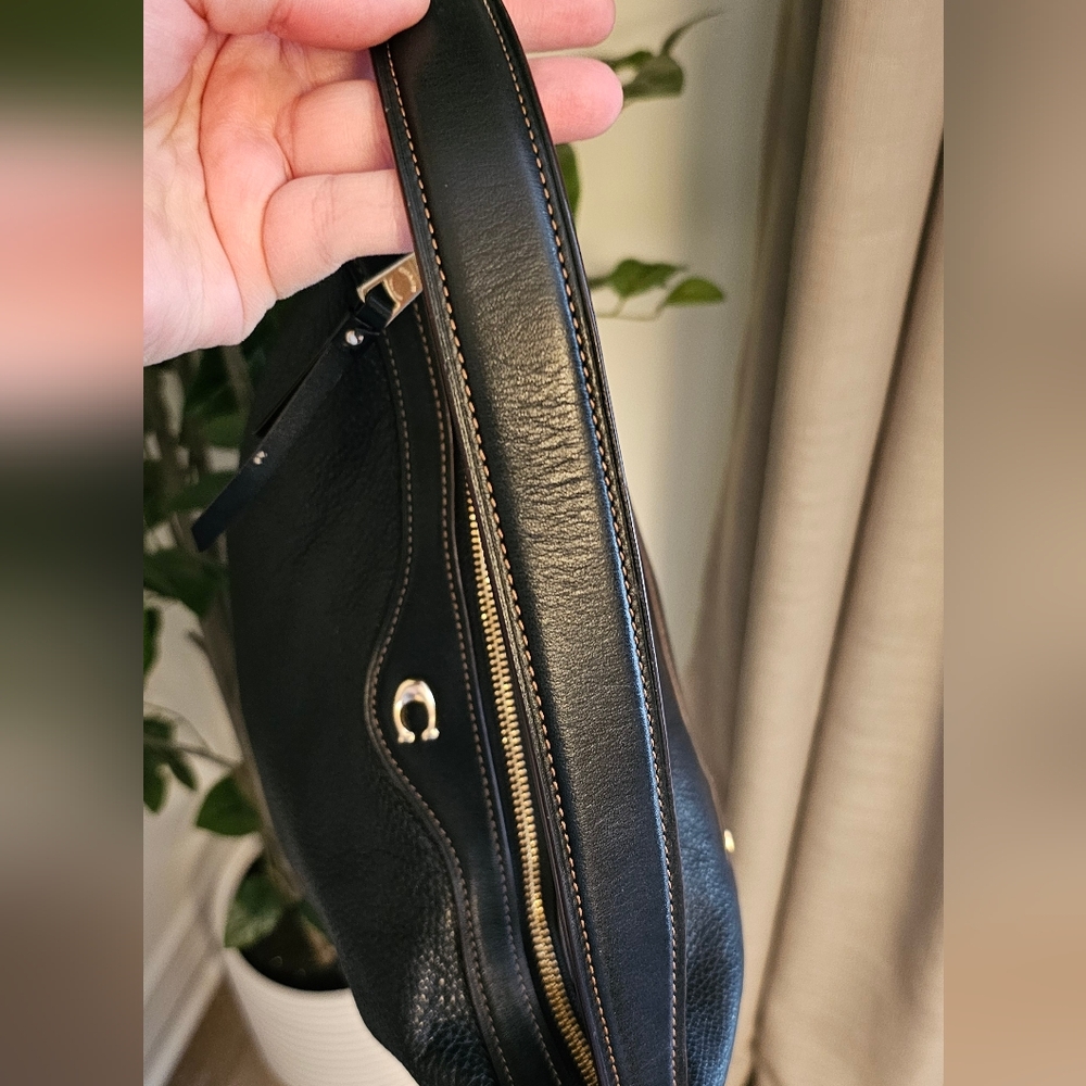 Coach Ivie Pebbled Leather Shoulder Hobo Bag Black F35846 - Picture 7 of 10